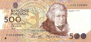 Portugal - 500 Escudos - P-180g -1994 dated Foreign Paper Money